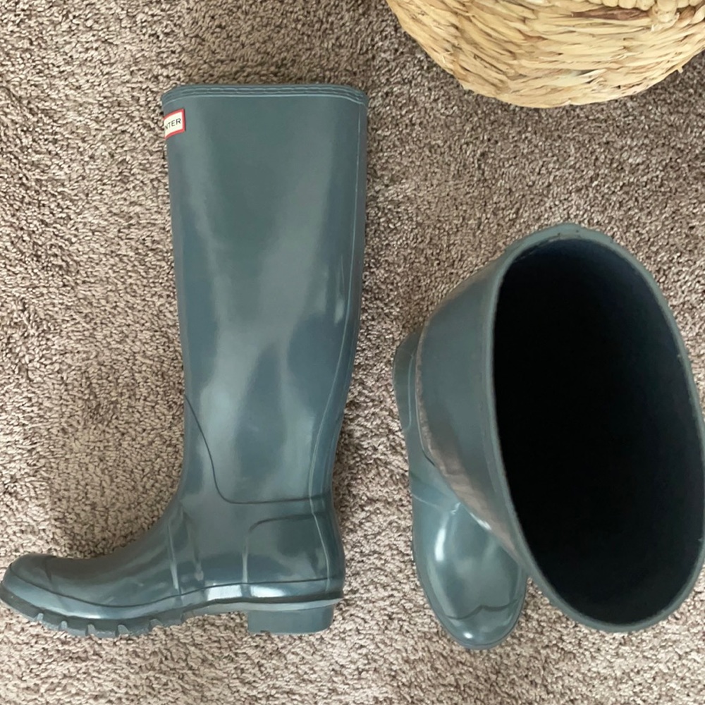 Grey Rain Boots